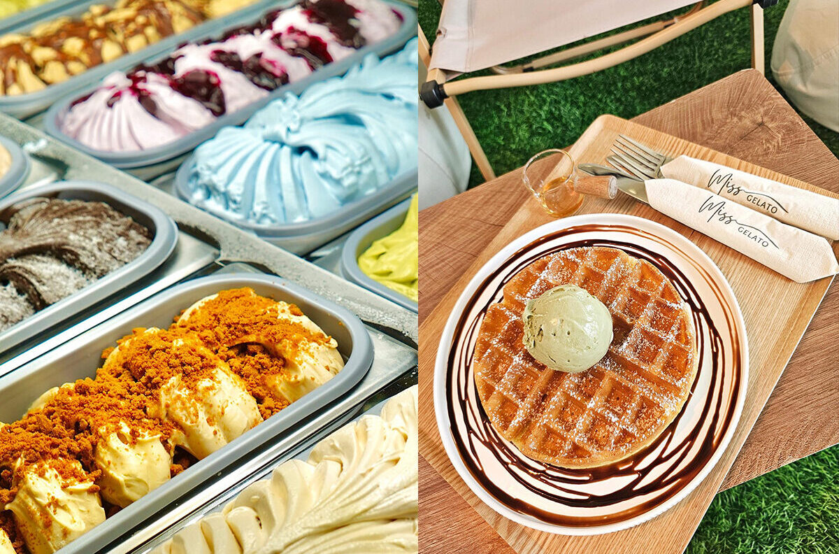 Gelato & waffle