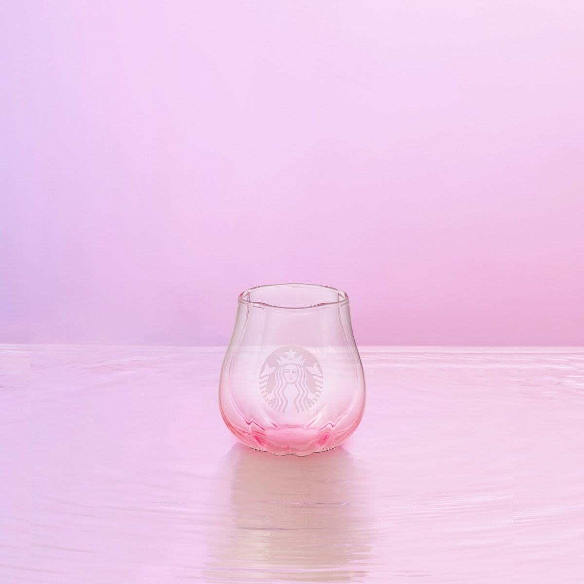 Starbucks Cherry Blossom Flower Glass Mug