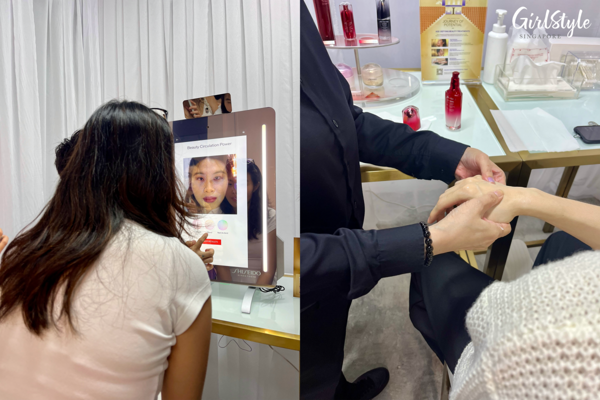 Hand massage and personalised skin diagnosis via SHISEIDO’s visualizer technology