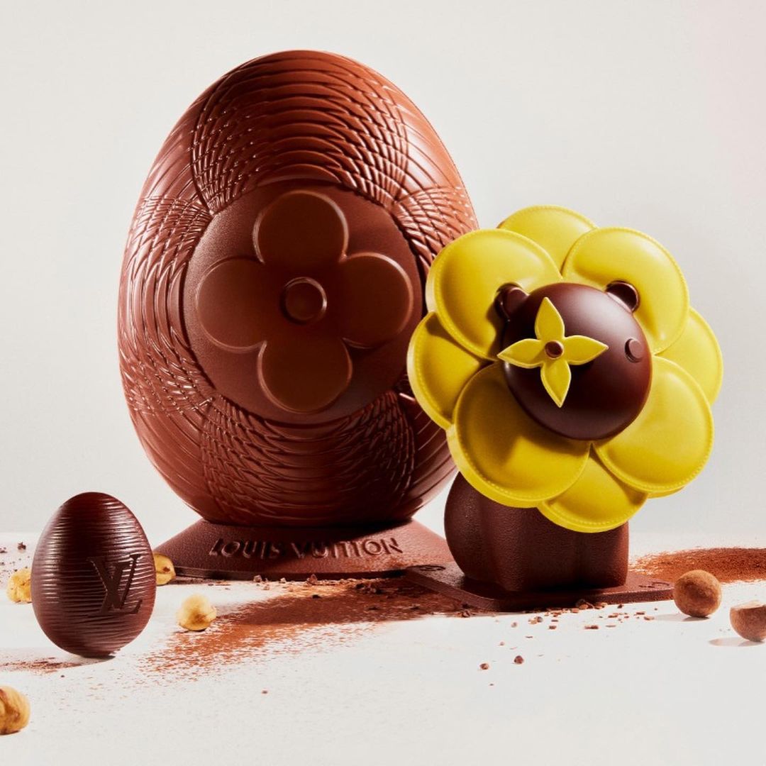 Chocolate Easter eggs with Louis Vuitton monogram