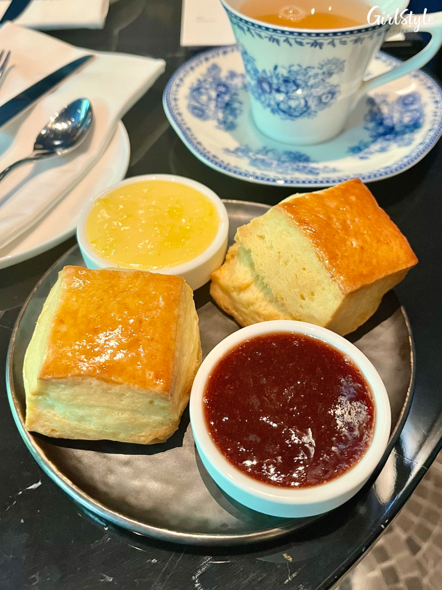 Scones with Housemade Lemon Curd and Strawberry Jam & Vintage Balsamic Vinegar