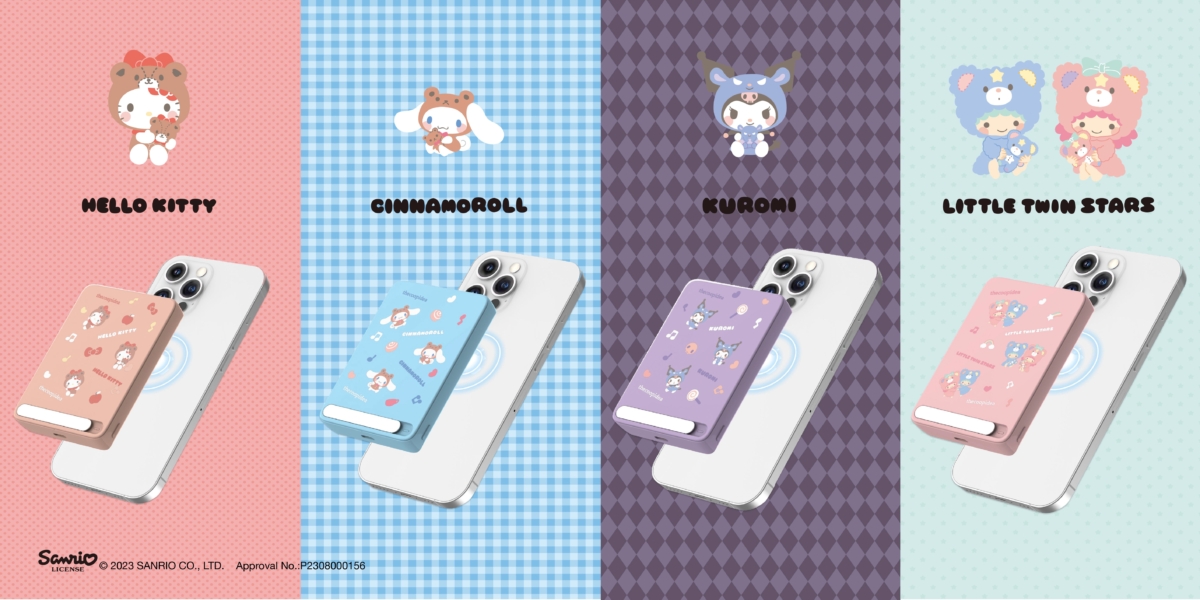thecoopidea Sanrio STACK+ Magnetic Wireless 5000mAh Powerbank