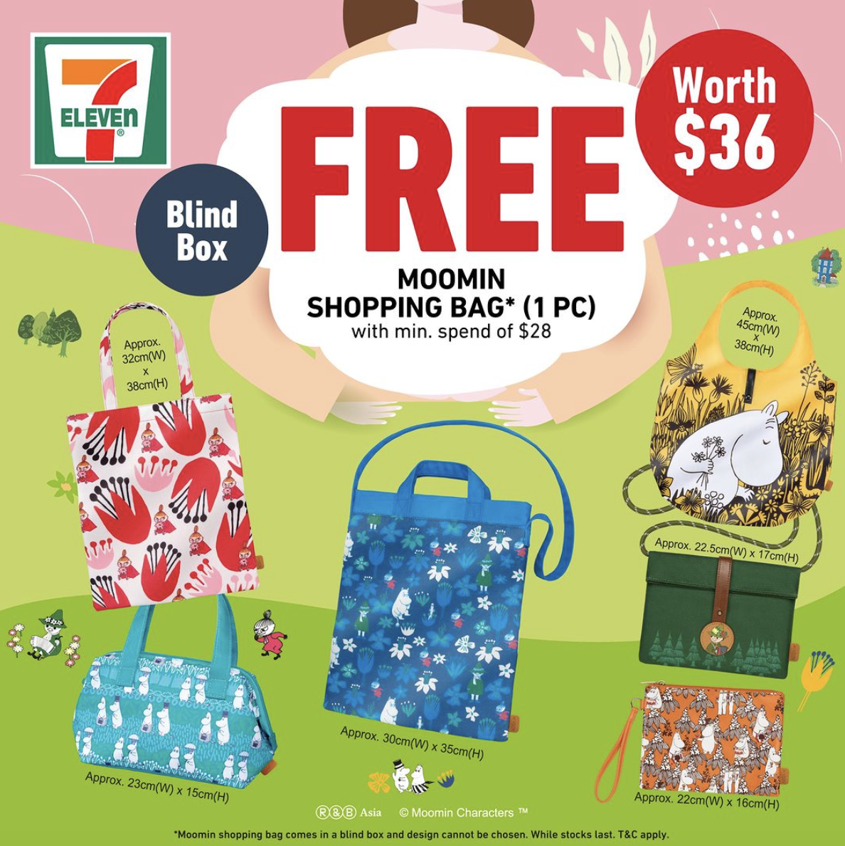 Moomin x 7-Eleven eco bags