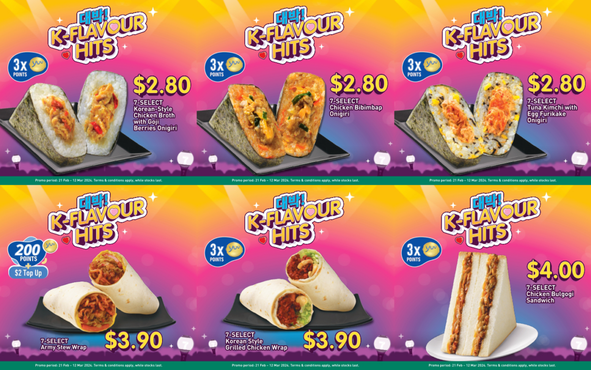 7-Select Korean-Style onigiris, wraps and sandwich
