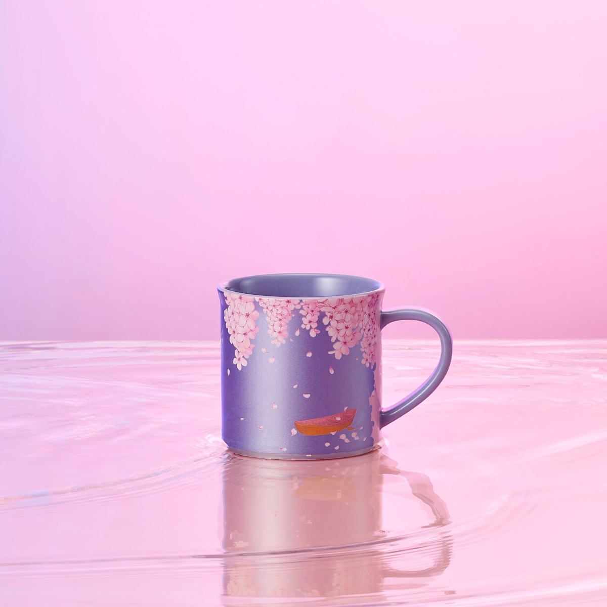 Starbucks Cherry Blossom Secret Garden Boat Ceramic Mug