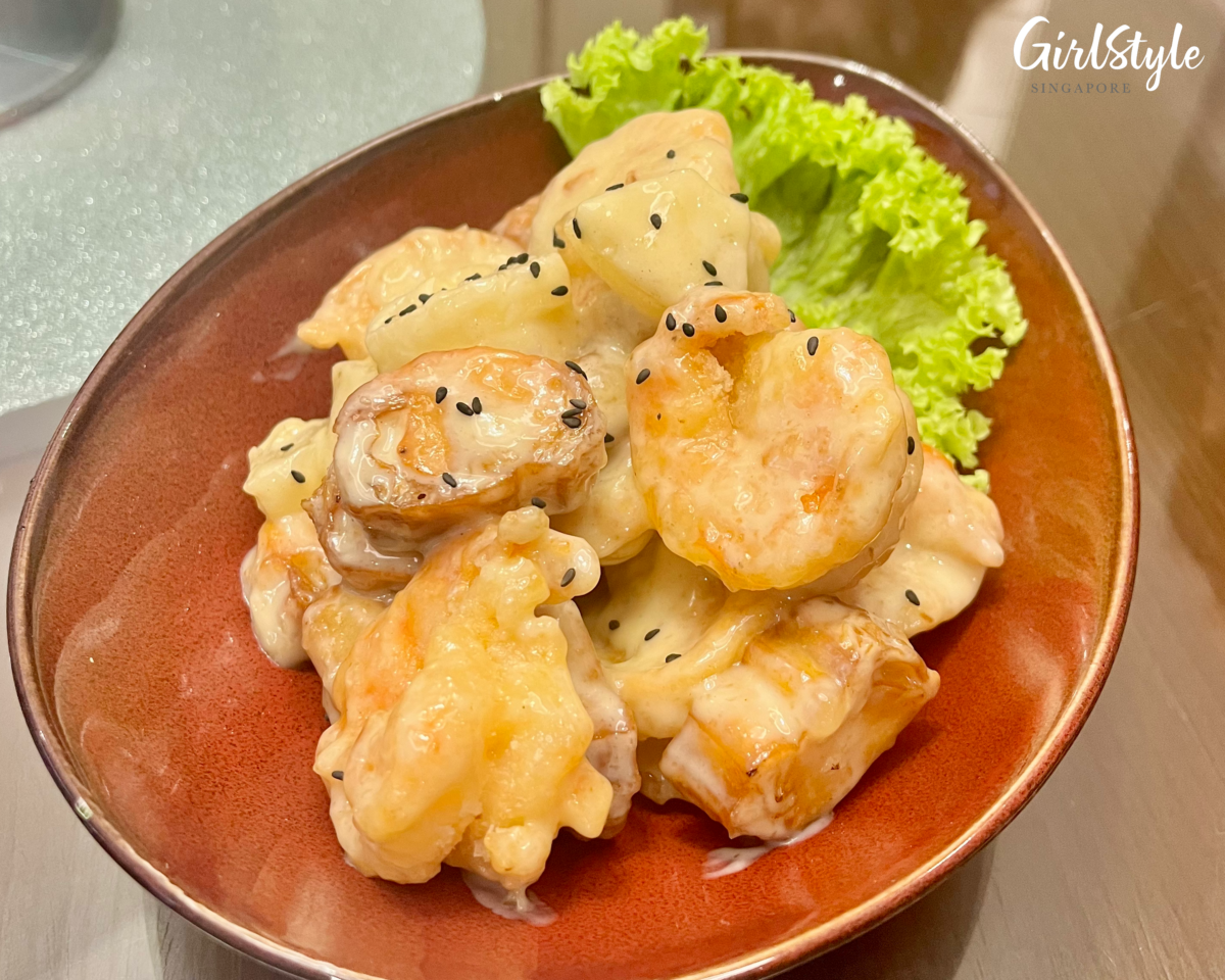 Pineapple Prawns with Crispy You-Tiao