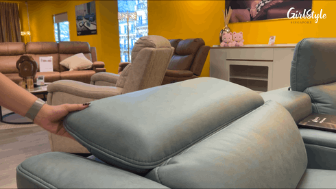 An adjustable headrest allows you to find the perfect angle for neck and head support