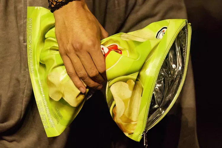 Lays X Balenciaga Leather Clutch