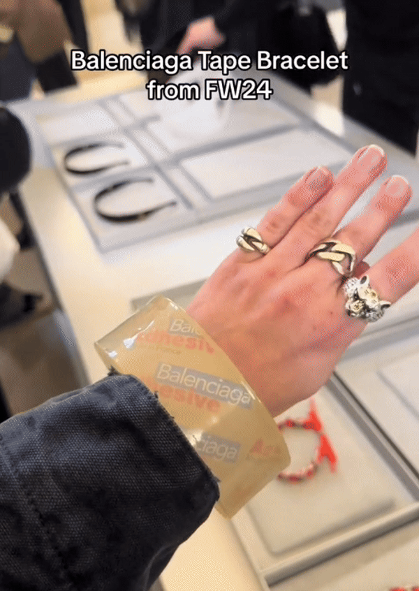 Balenciaga FW24 Tape Bracelet 