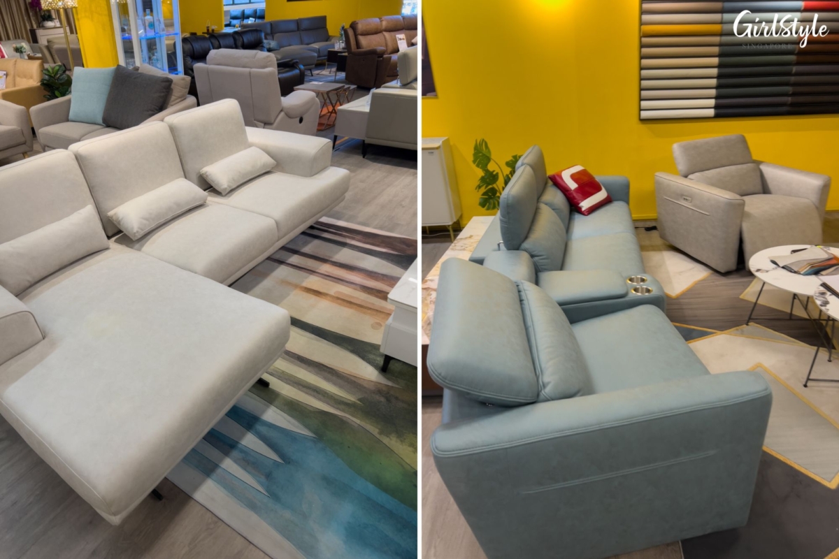 You can customise any sofa set that catches your eye at the showroom