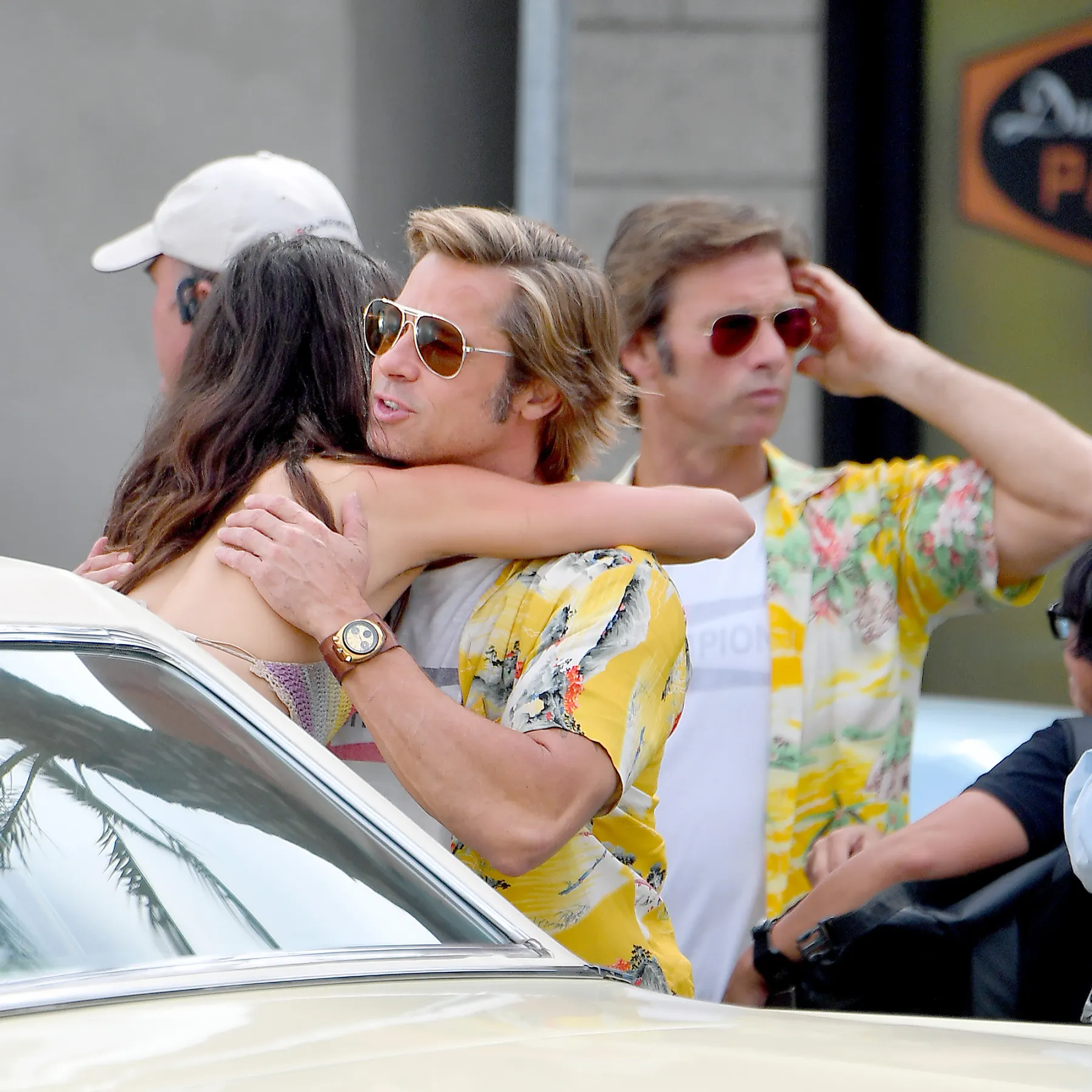 Brad Pitt and his stunt double