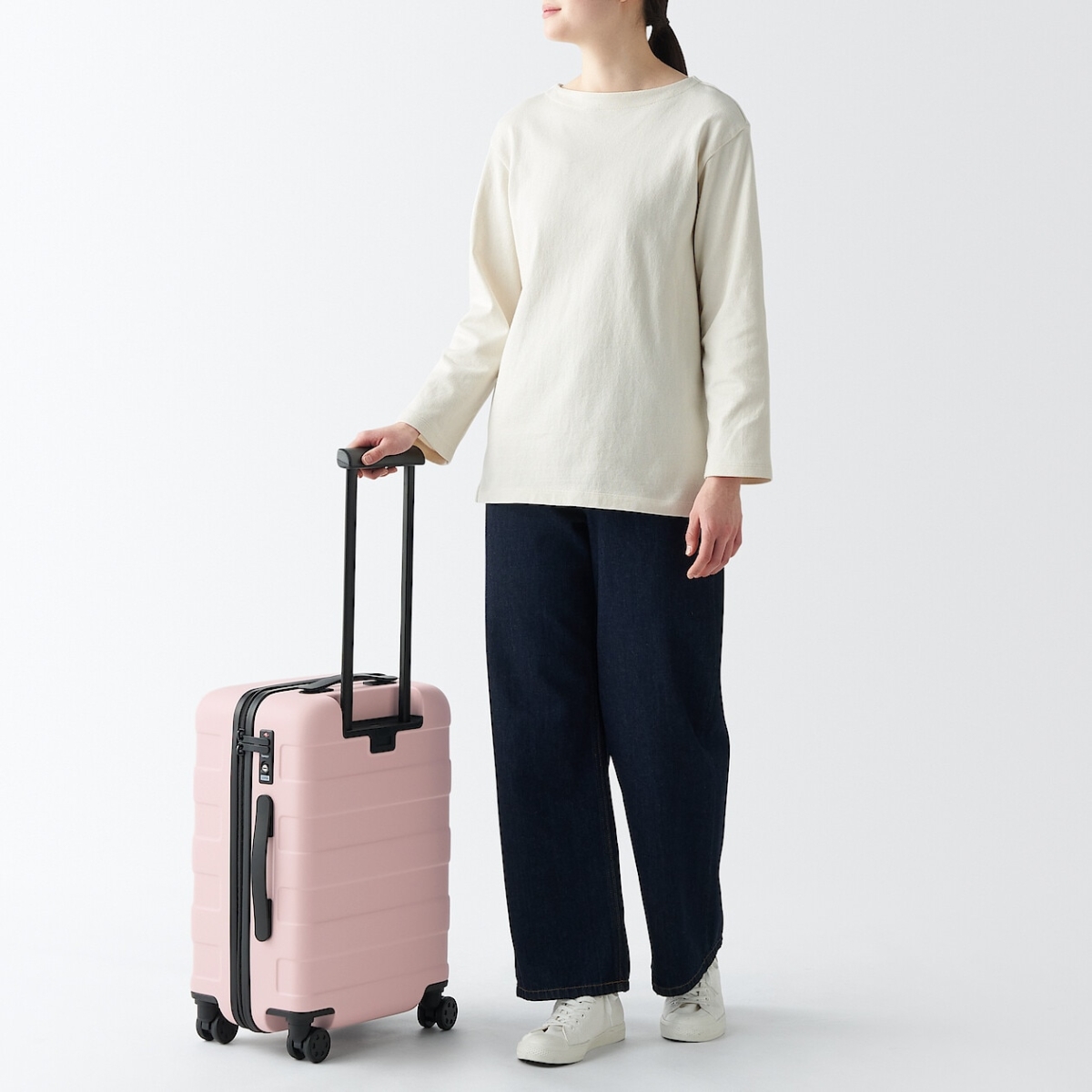 MUJI Carry-On Suitcase in Light Pink (36L) 