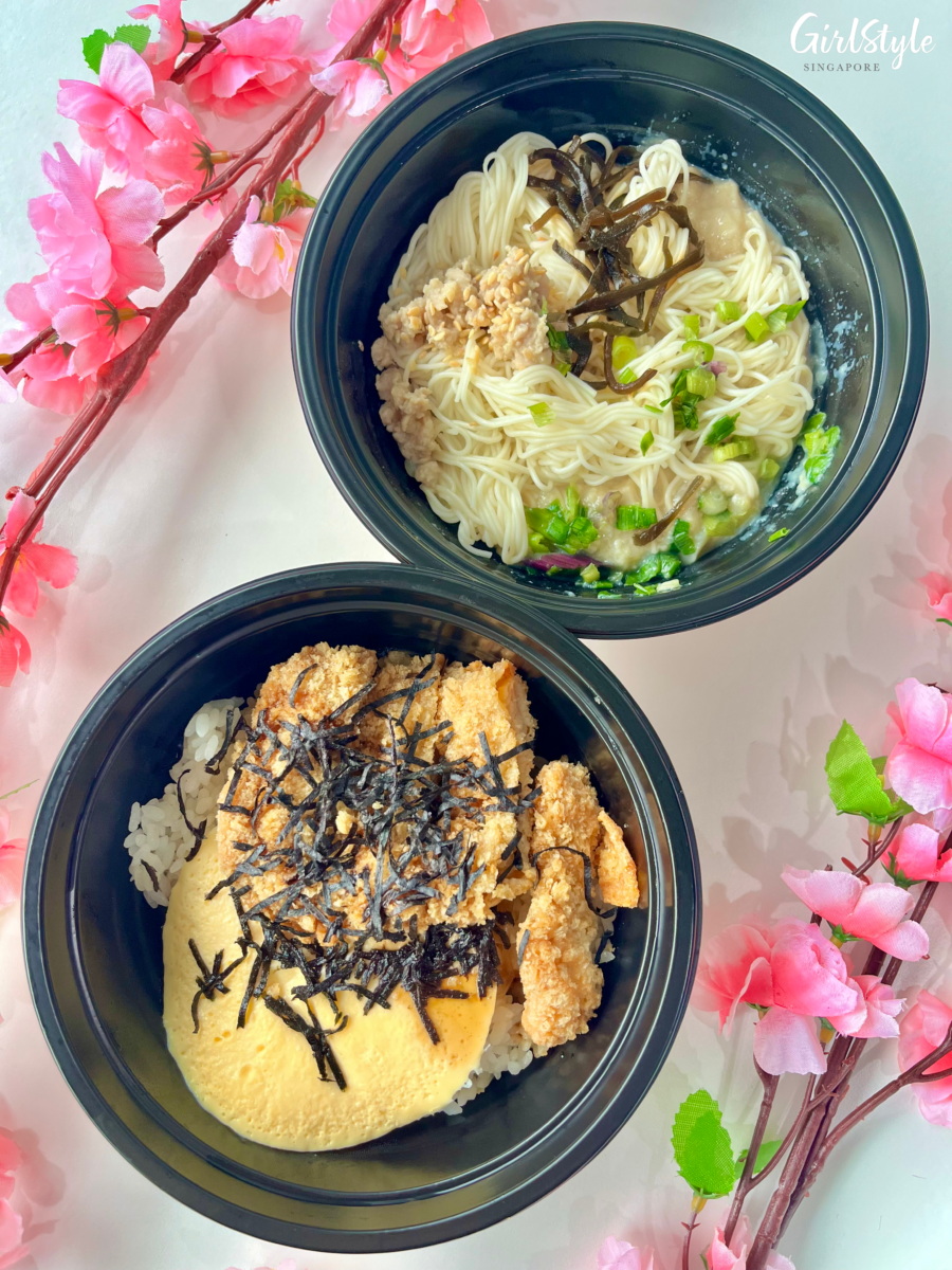7-Select Soymilk Somen with Chicken and Chicken Katsudon