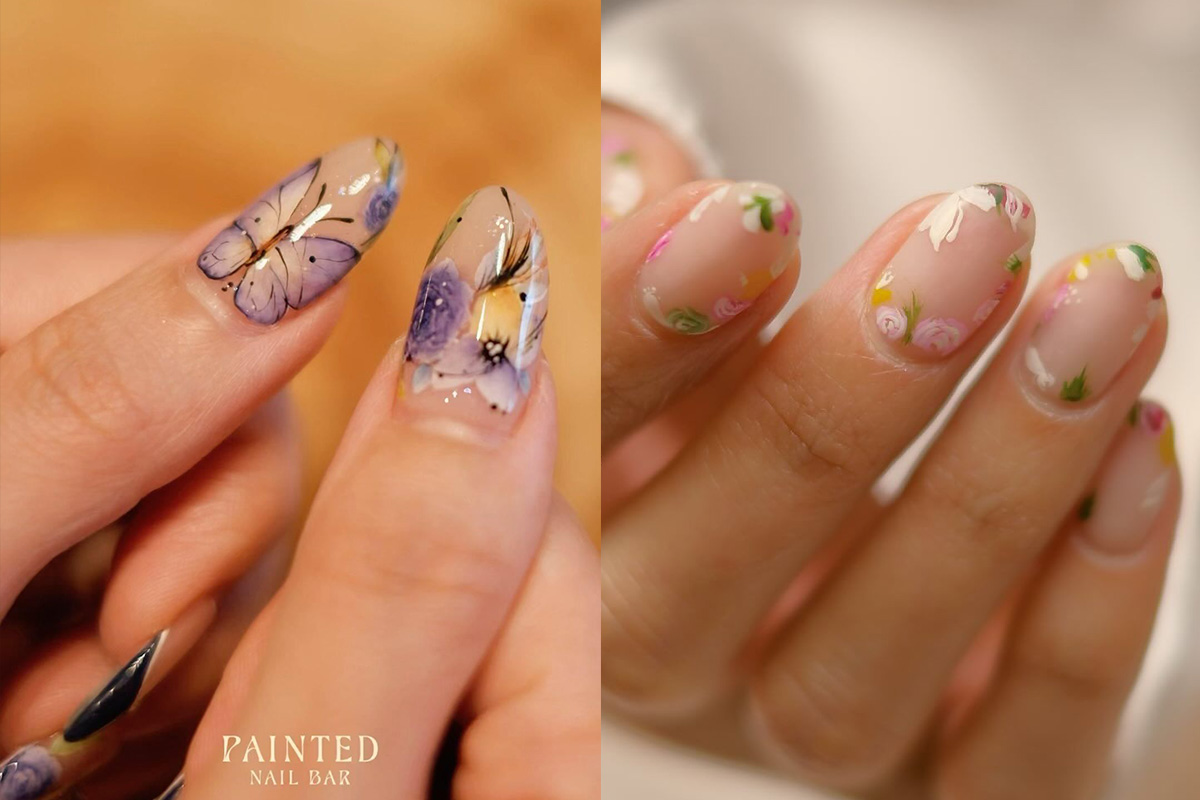 Handpainted nail art