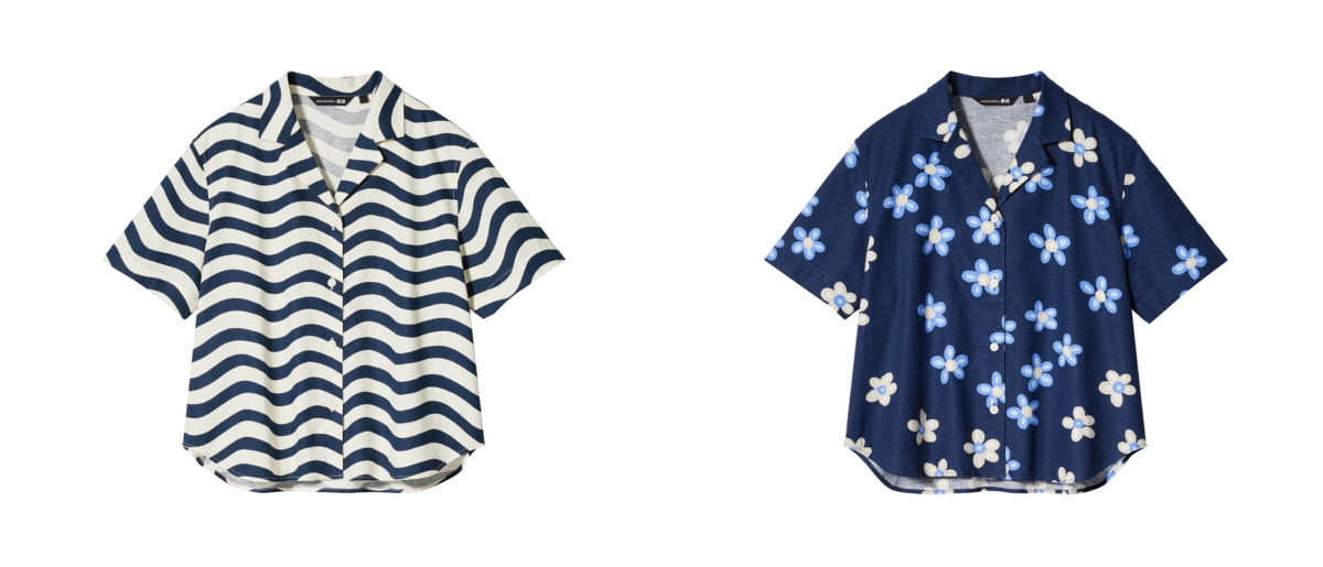 Linen Blend Open Collar SS Shirts