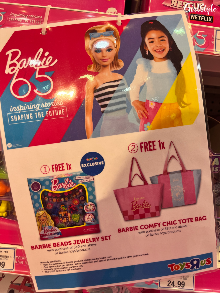 Barbie 65 freebies at Toys”R”Us