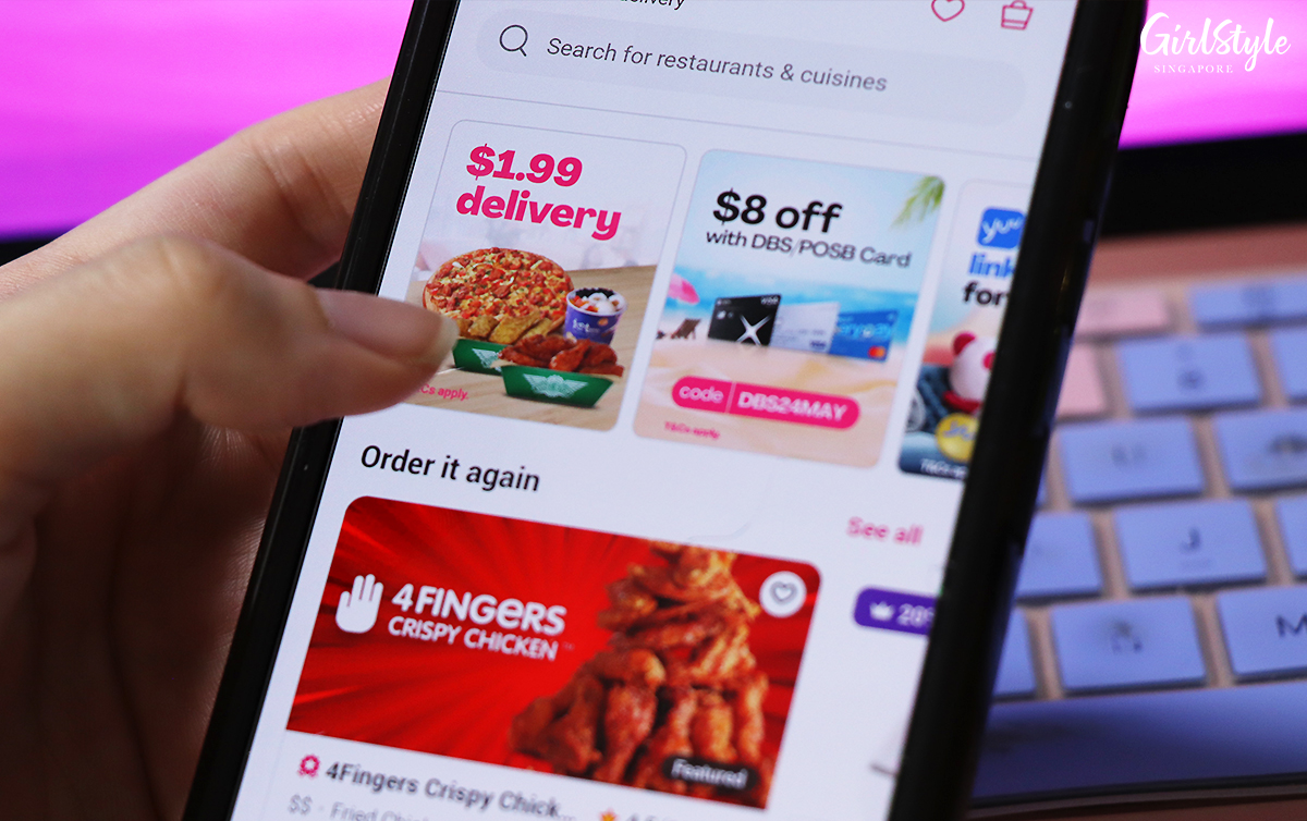 $1.99 delivery fee promo on the foodpanda app