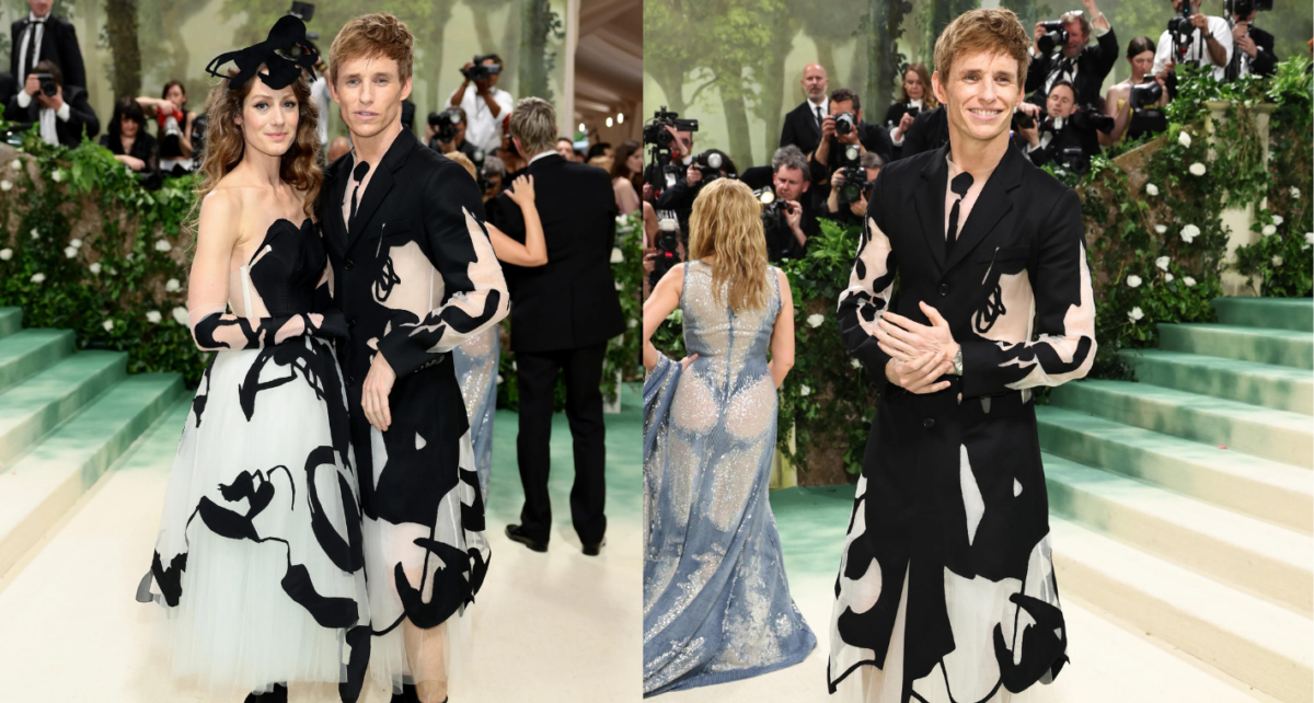 Eddie Redmayne & Hannah Bagshawe wore matching custom outfits by Steve O Smith