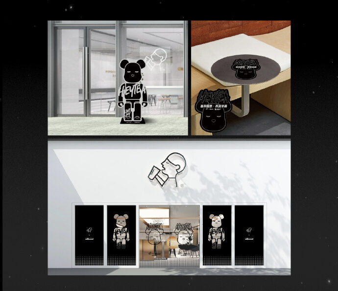 HEYTEA x BE@RBRICK in-store decor