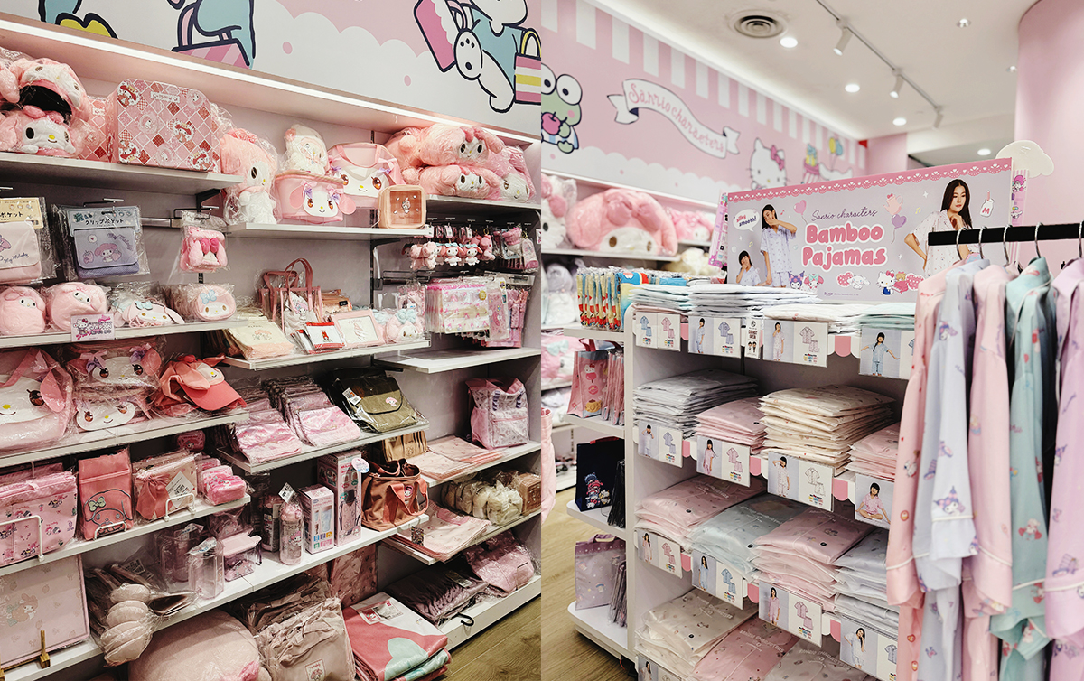 Items in the Sanrio characters pop-up store can be mixed and matched for greater savings