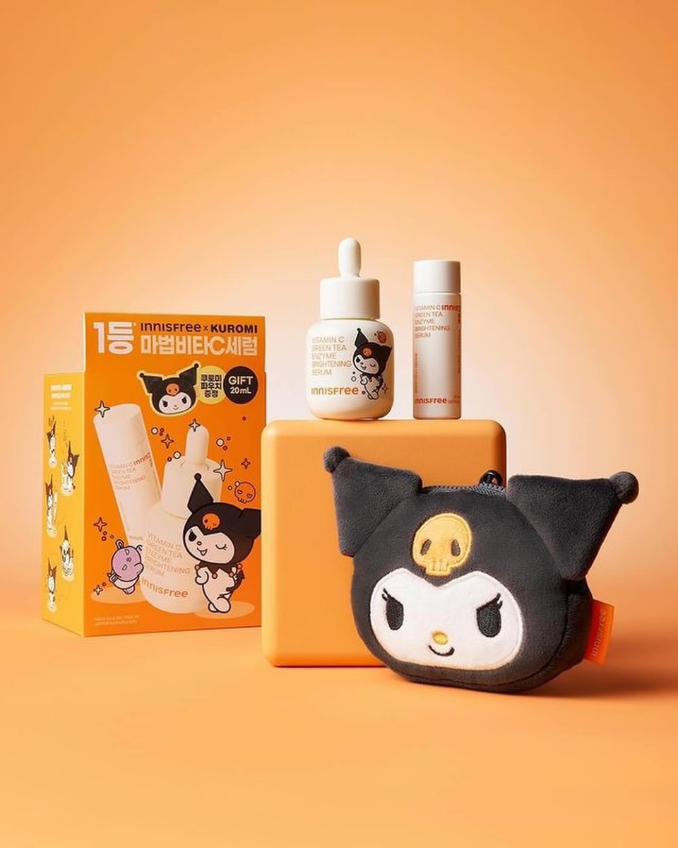 Innisfree x Kuromi Vitamin C Green Tea Enzyme Brightening Serum Special Set