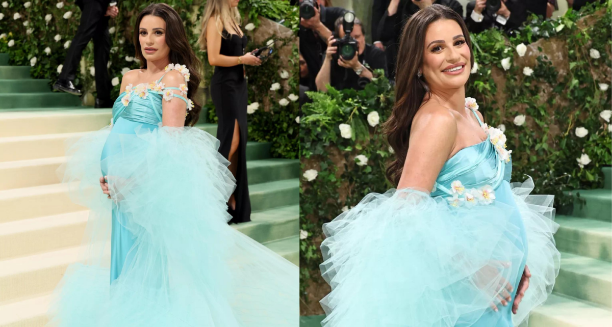 Lea Michelle in Rodarte's aqua gown