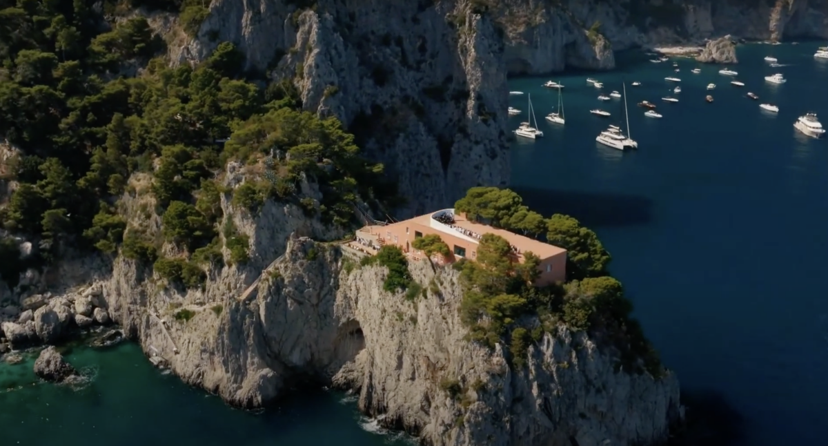 JACQUEMUS 'La Casa' show was held on the stunning rooftop patio of Casa Malaparte