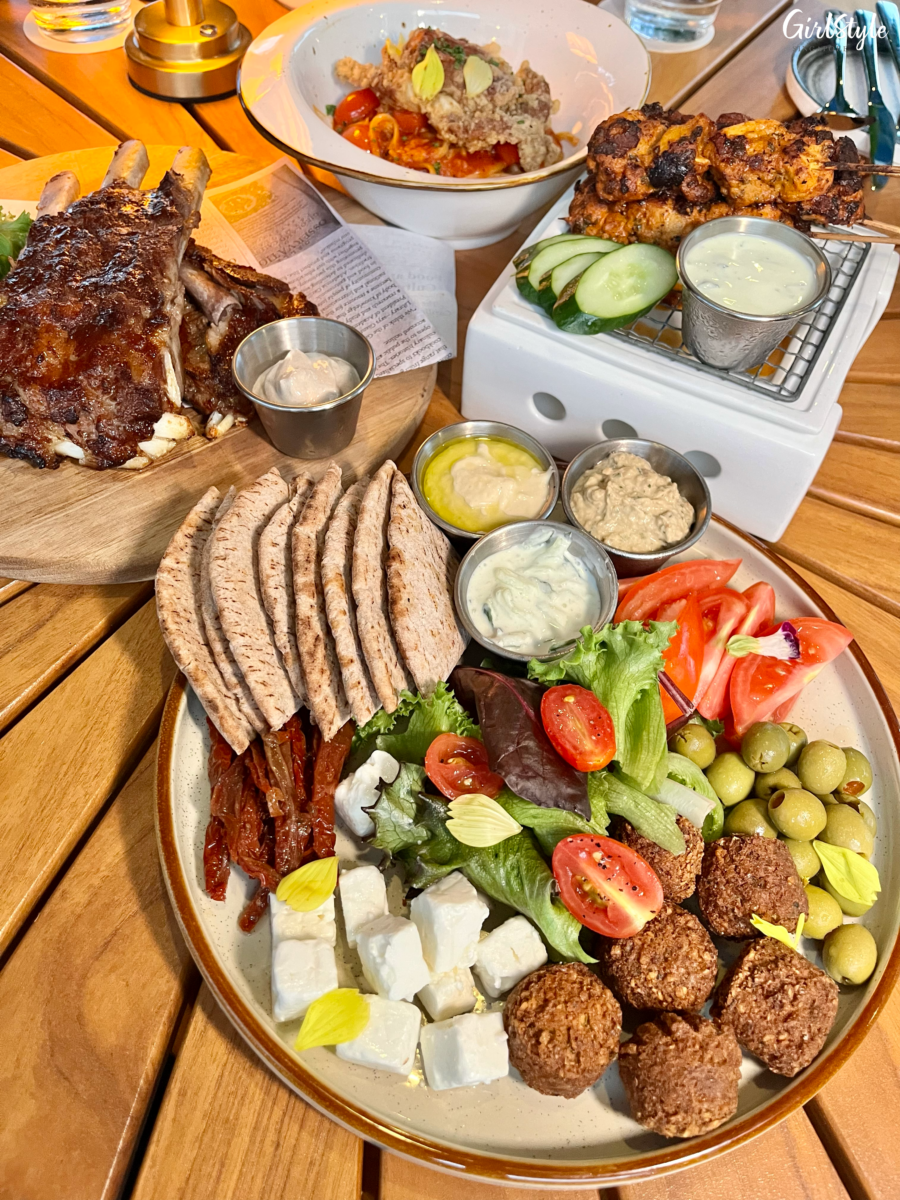 Barbeque Iberico Pork Rib ‘Char siew’ style and Vegetarian Platter