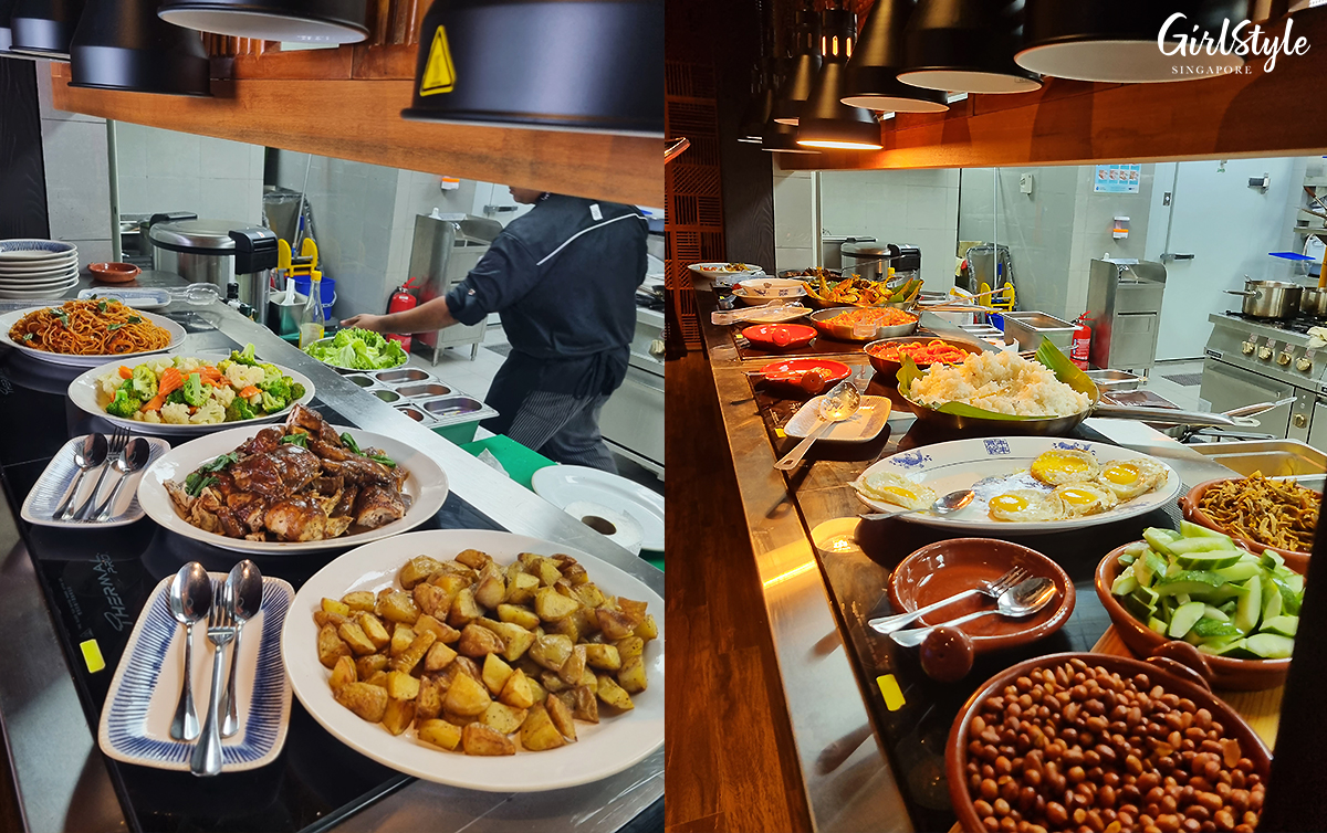 Buffet spread at Attap Seed