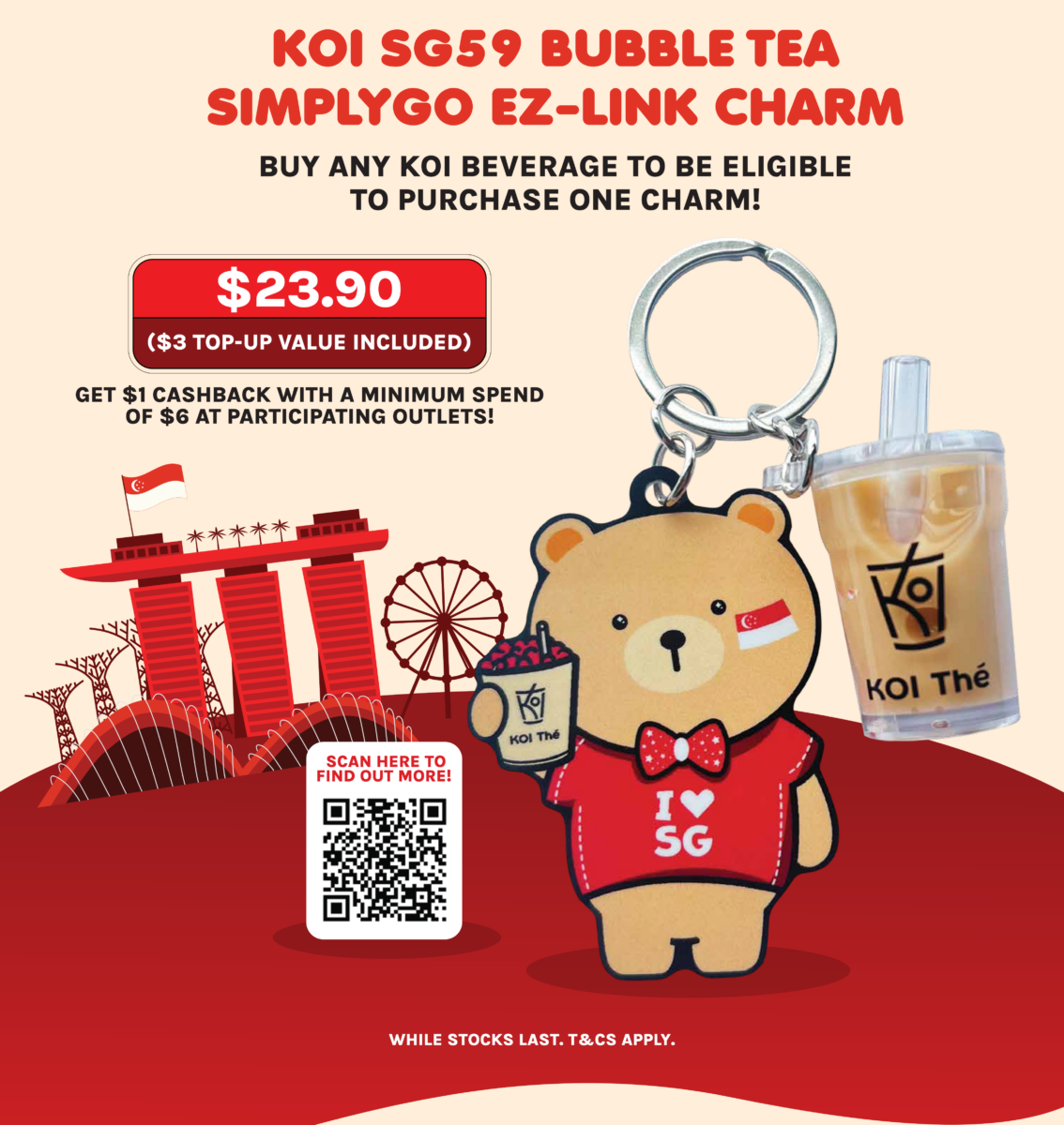 KOI Bubble Tea EZ-Link Charm