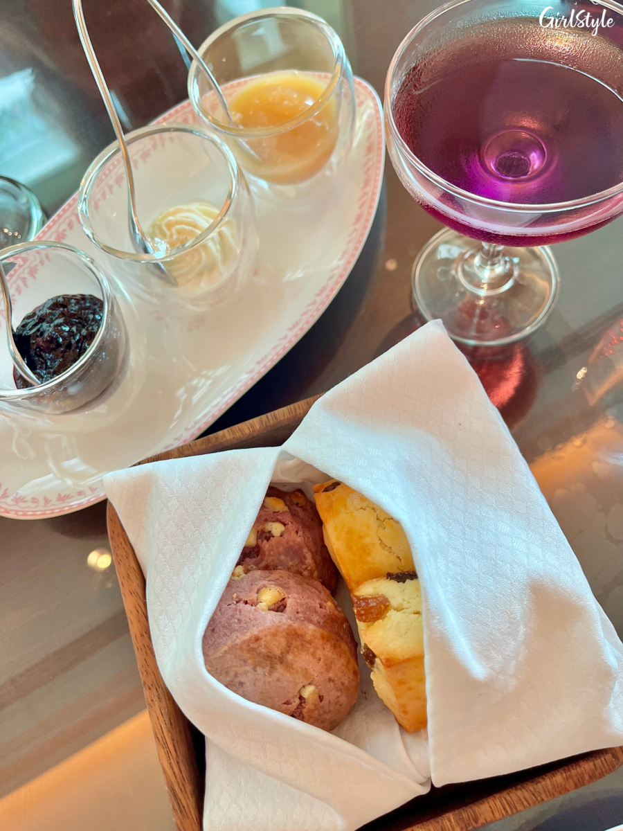 Sisley x Shangri-La scones and Le Rosé cocktail