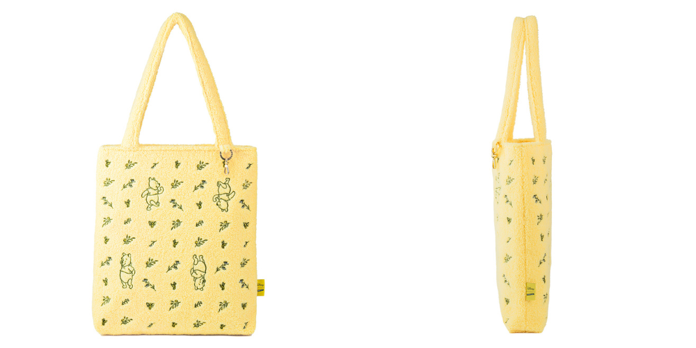 Winnie-the-Pooh Tossed Floral Teddy Tote Bag