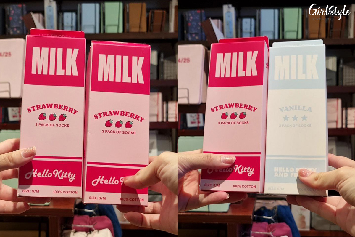 Milk Carton 3-Piece Ankle Socks