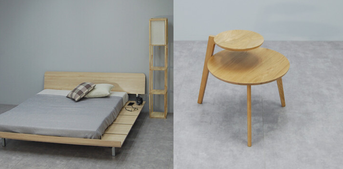 Amaya Bed Frame and Duo Side Table