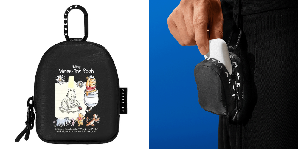CASETiFY x Winnie-the-Pooh Vintage Collage Earbuds Pouch