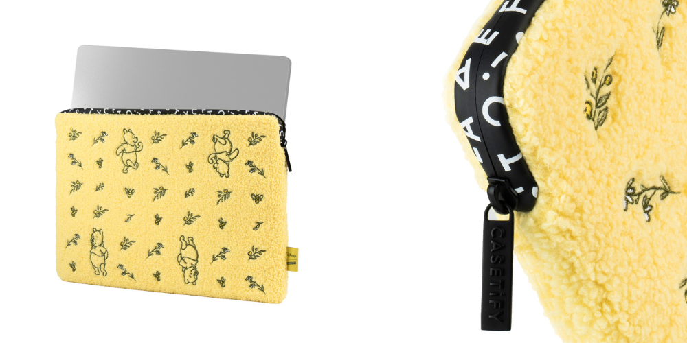 Winnie-the-Pooh Tossed Floral Teddy Laptop Sleeve