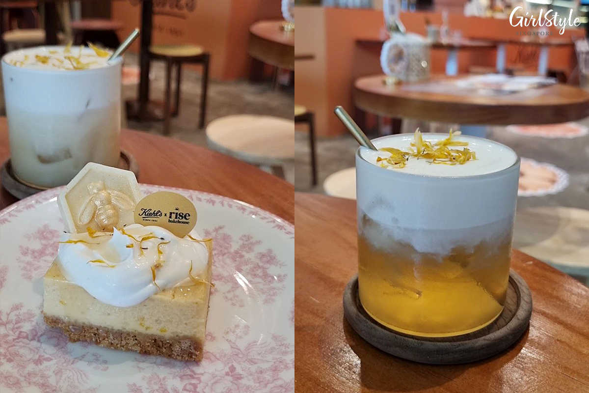 Honey Yuzu Calendula Cheesecake & Calendula Cream Tea Latte