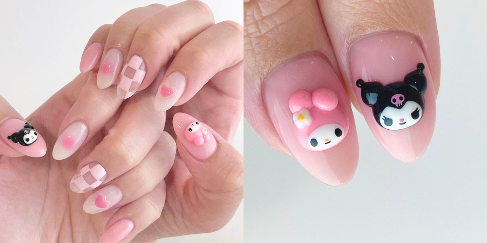 My Melody & Kuromi nail design