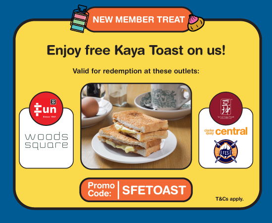 Free Kaya Toast est fro new shopFarEast members