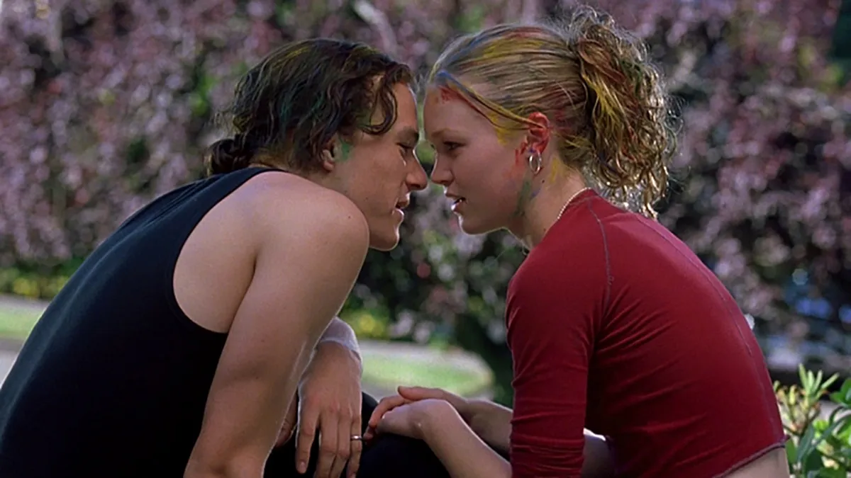 The late Heath Ledger and Julia Stiles in 10 Things I Hate About You