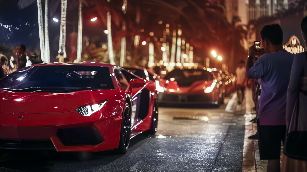 Enjoy the Supercar City Drive and a supercar exhibition