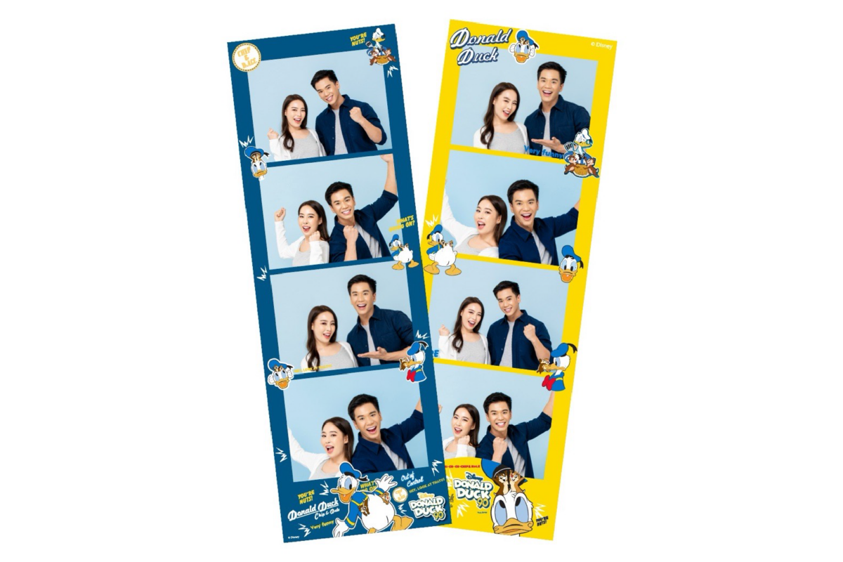 Donald Duck-themed photo strips