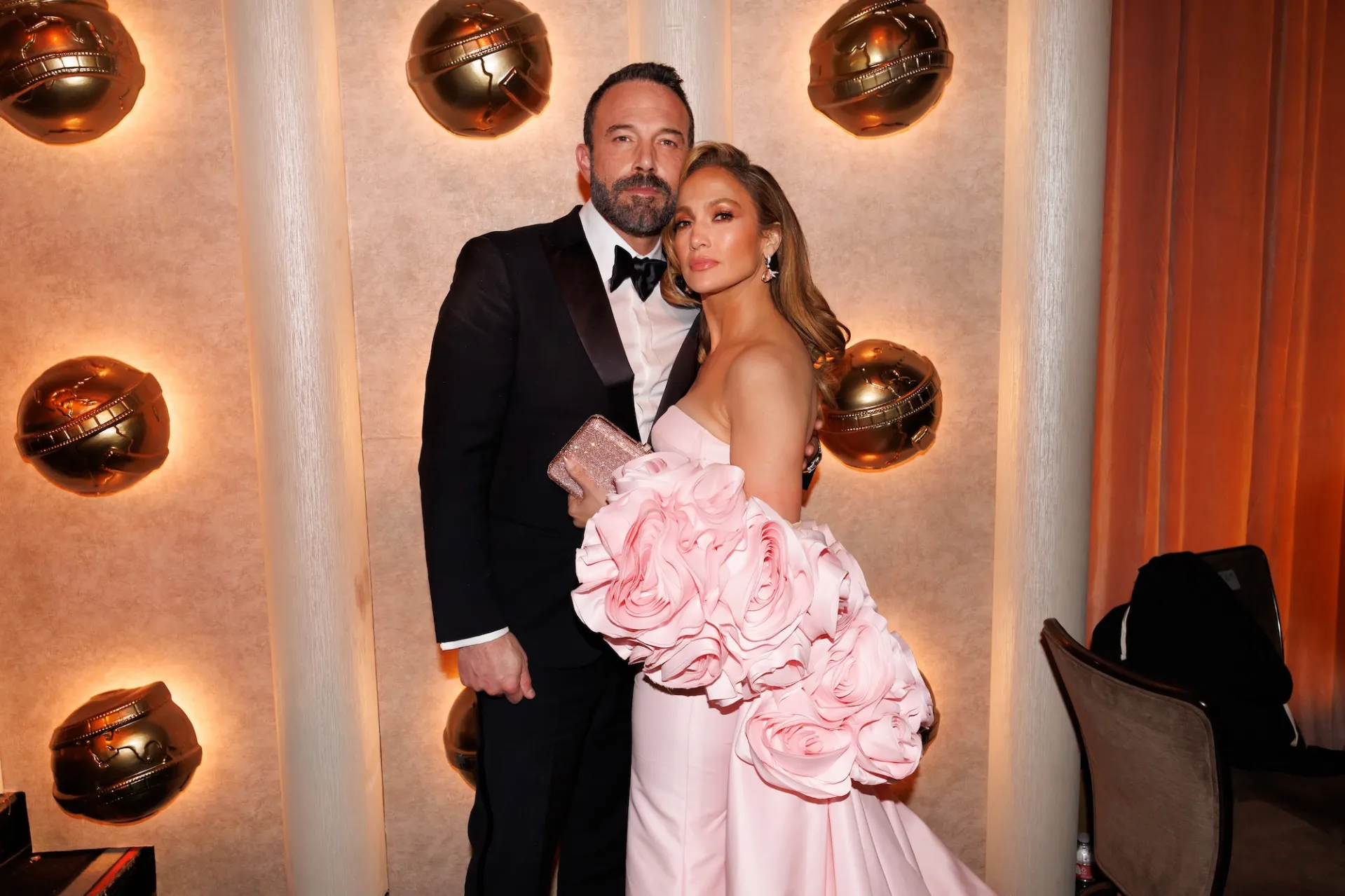Jennifer Lopez and Ben Affleck at the Golden Globes 2024