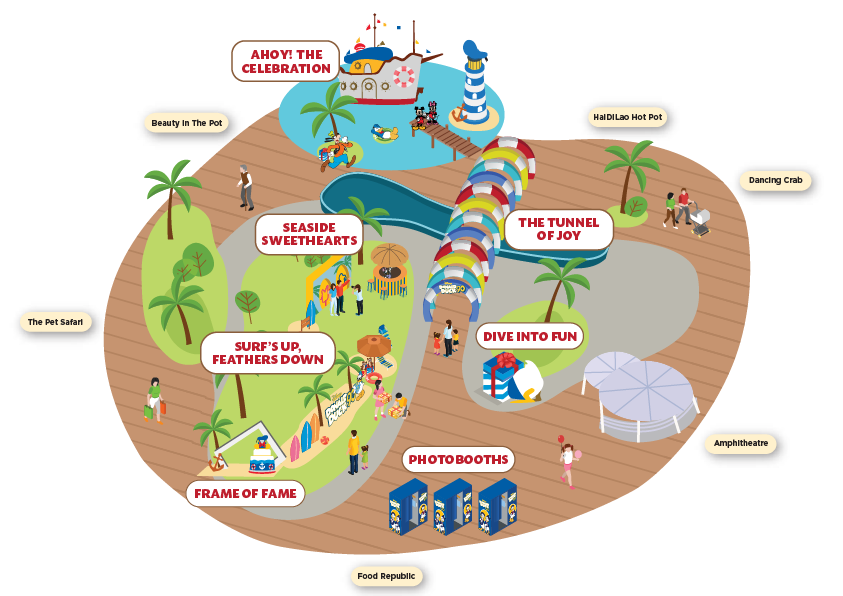 Map of illuminated displays