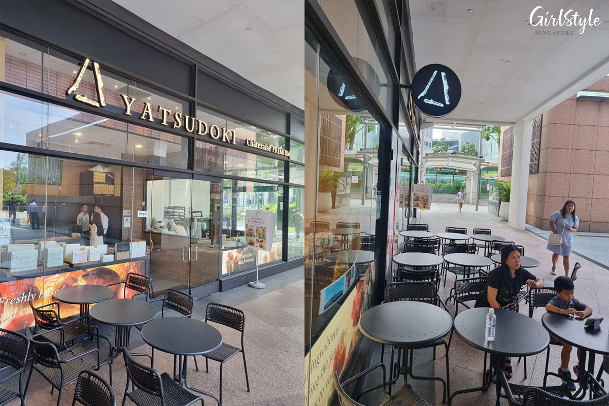 Seating area at Chateraise Premium YATSUDOKI outlet at Millenia Walk