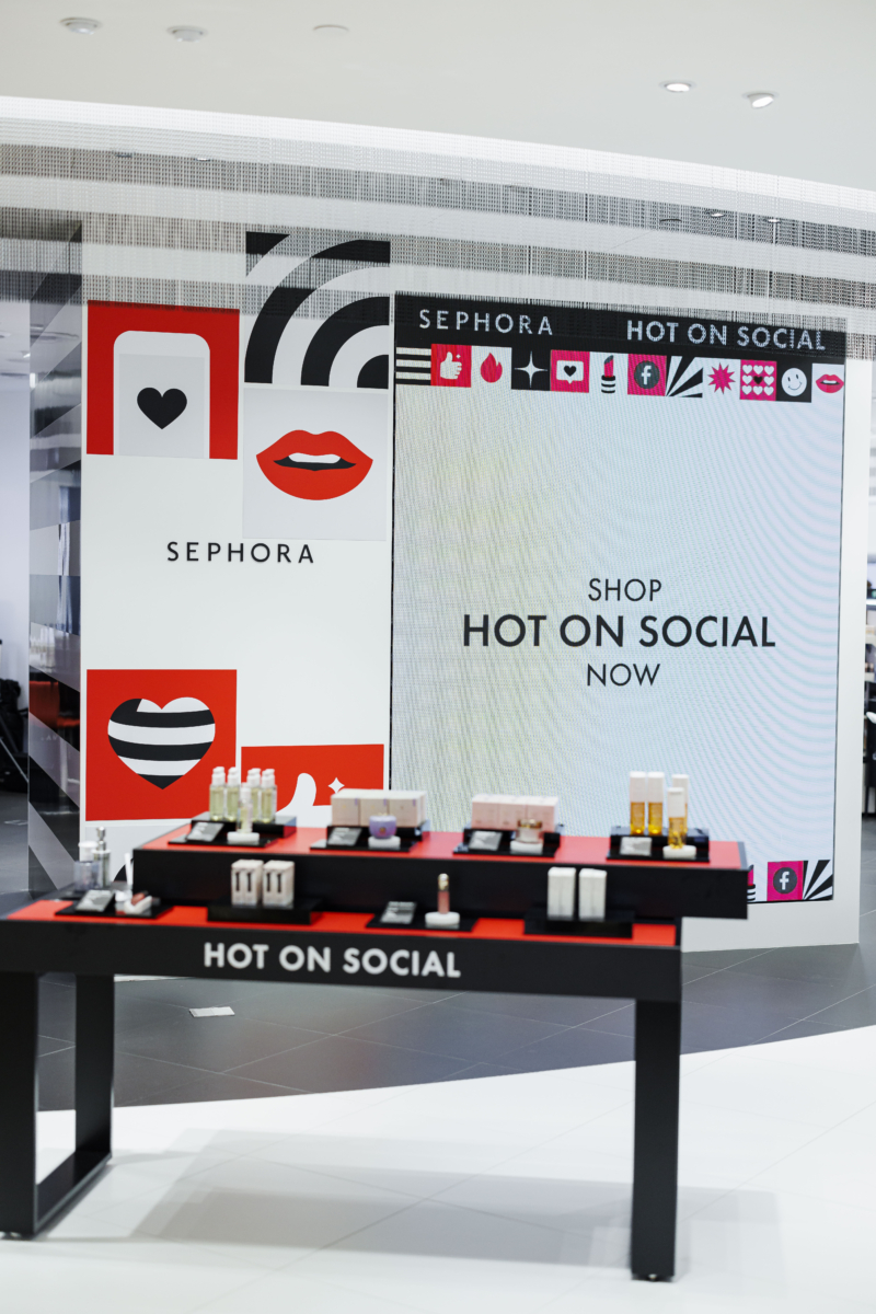 "Hot on Social" section at Sephora ION Orchard