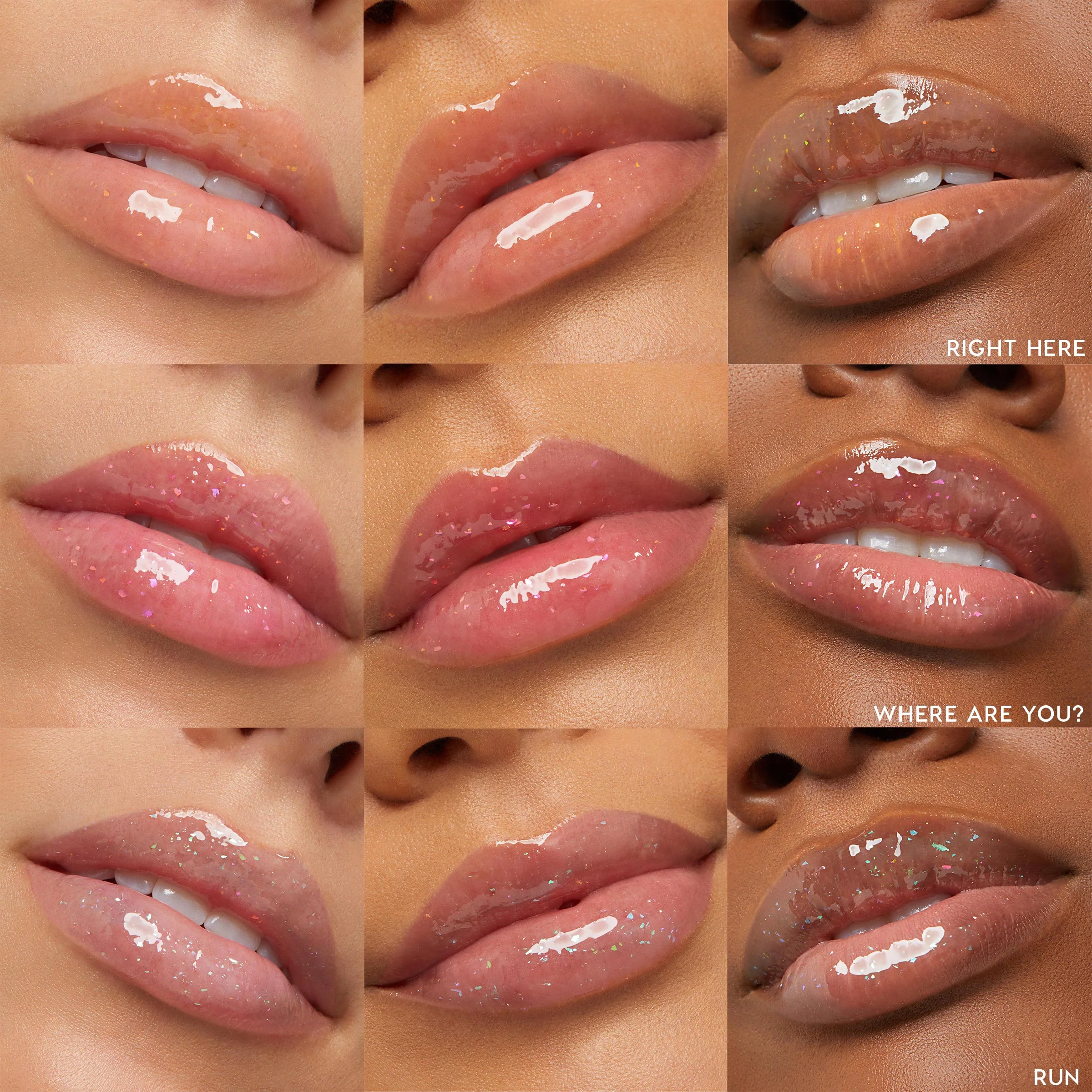 Shade comparison of the Talk To Me Ultra Glossy Lip Kit