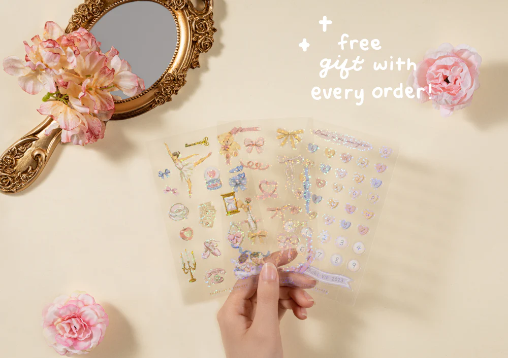 Free dreamy ballet-themed stickers