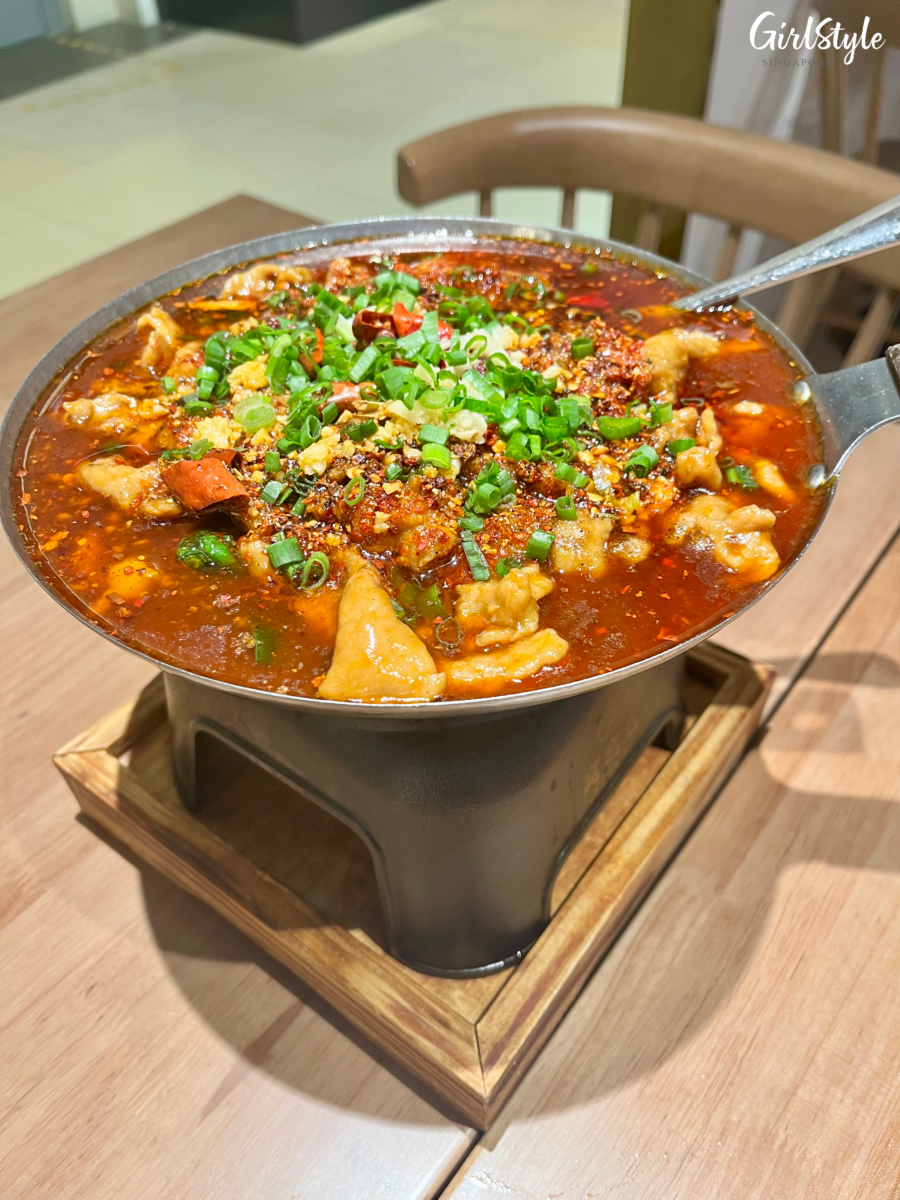 Boiled Pork Belly with Spicy Sauce at Wo Wo Dian