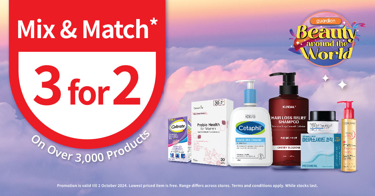 3 for 2 Promotion at Guardian